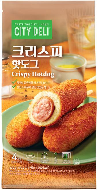 삼립 시티델리 크리스피 핫도그 400g, 1개