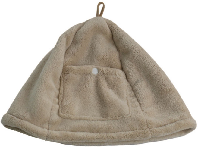 보스케 사우나 모자 스파햇 일본 료칸 헤어캡, 베이지(라지포켓), 1개