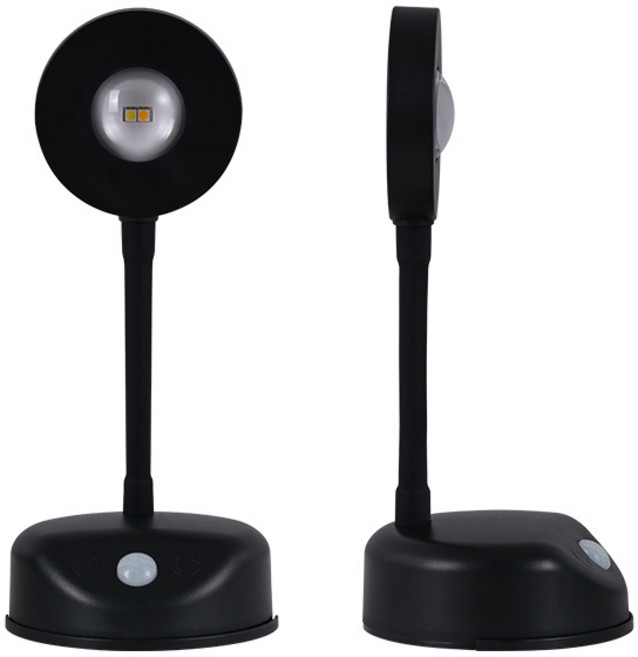 핀조명 센서등 무선 충전 간접조명 붙이는 스포트라이트 조명, 1개, 블랙 리모콘 PRO버전