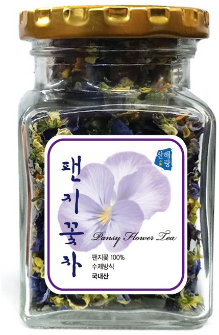산해랑 삼색제비 팬지 꽃차, 10g, 1개입, 1개