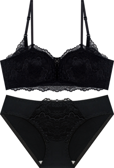 [뽕브라마켓] 4cm 글램업 코르셋 노와이어 왕뽕브라set AA컵 가슴골보장 쫀쫀 볼륨업 군살커버 여성브라팬티세트