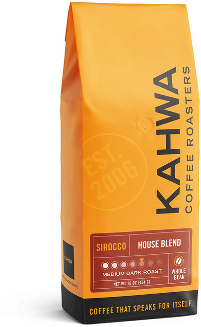 카와 커피 홀빈 시로코 블렌드 454g 미디엄 로스트 하우스 블렌드 카와 커피 홀빈 시로코 블렌드 454g 미디엄 로스트 하우스 블렌드, Sirocco Medium Dark Roast Hous, 16 Ounce (Pack of 1), 1개