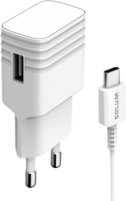 솔루엠 15W 고속충전기 어댑터 A타입, 1개, 15W stripe 화이트