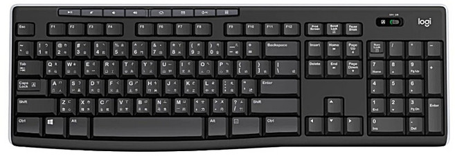 Logitech 羅技 無線 防濺灑 鍵盤, 黑色, K270, 製造商軸