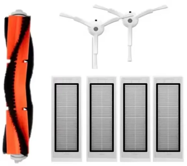 쿠쿠스토어 로보락 로봇 청소기 교체 부품 S 퓨어 E4 맥스 메인 사이드 브러시 필터, 06 Set K