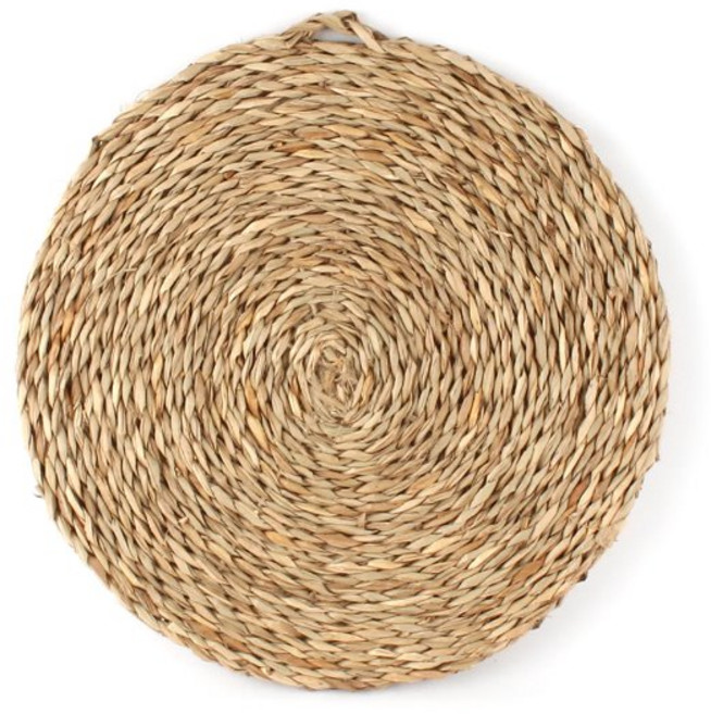 60cm 전통 맷방석 l 원형 대형 천연 라탄 해초 매트