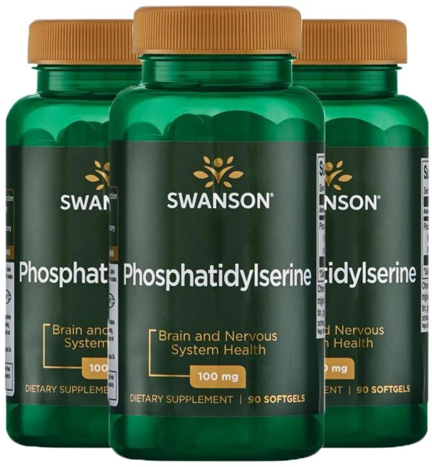 스완슨 포스파티딜세린 100mg 소프트젤, 90정, 3개 - 쿠팡