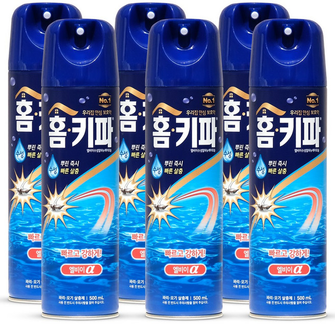 홈키파 엘비이 알파 에어졸500ml, 6개, 500ml