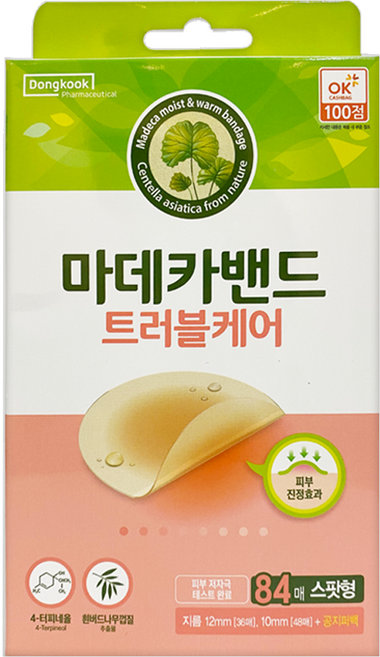 동국제약 마데카밴드 트러블케어 84매 여드름 케어 스팟형, 3개