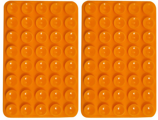 비온엑스 문어빨판 휴대폰 실리콘 양면 흡착식 패드, 2개, 오렌지