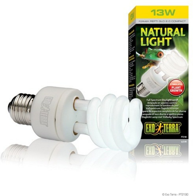 엑소테라 UVB램프 2.0 내츄럴라이트 13W, 1개