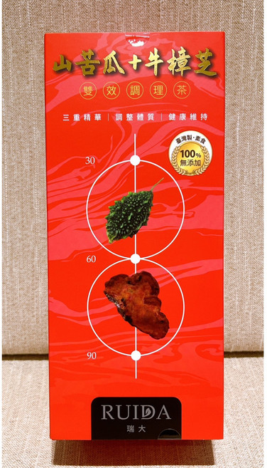 RUIDA 山苦瓜+牛樟芝茶包禮盒 調整體質 健康維持, 125g, 1套, 1個裝