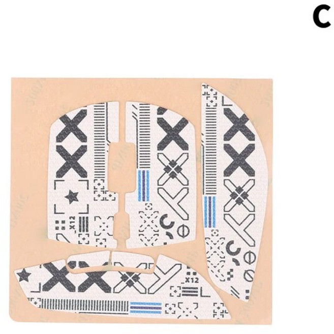 마우스 그립 테이프 스케이트 수제 스티커 AJazz AJ199 마우스용 컬러 미끄럼 방지 내마모성 빨아 땀 보호 스티커 1 개, [03] C, 03 C, 한개옵션2