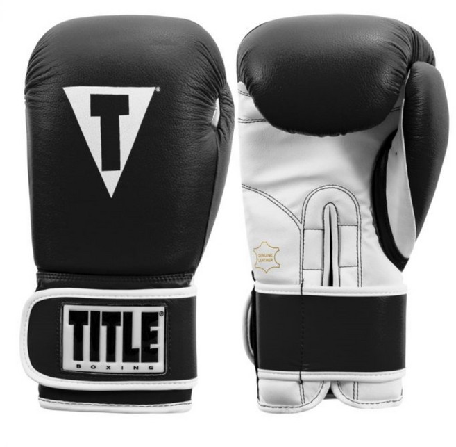 타이틀 프로스타일 3.0 천연가죽 복싱글러브, 블랙