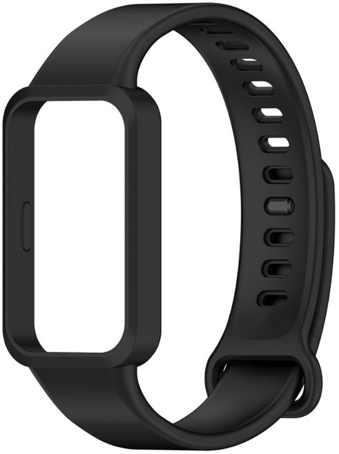 오네꼬네 샤오미 미밴드9 액티브 일체형 스트랩 밴드 시계줄 호환용, 1개, 블랙