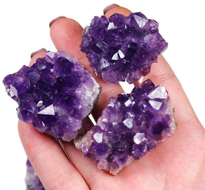 천연 자수정 클러스터 퍼플 원석 인테리어 장식