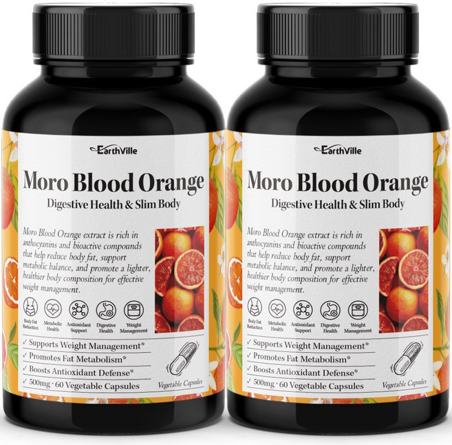 어스빌 고농축 모로오렌지 추출물 모로실 베지캡슐, 2개, 60정