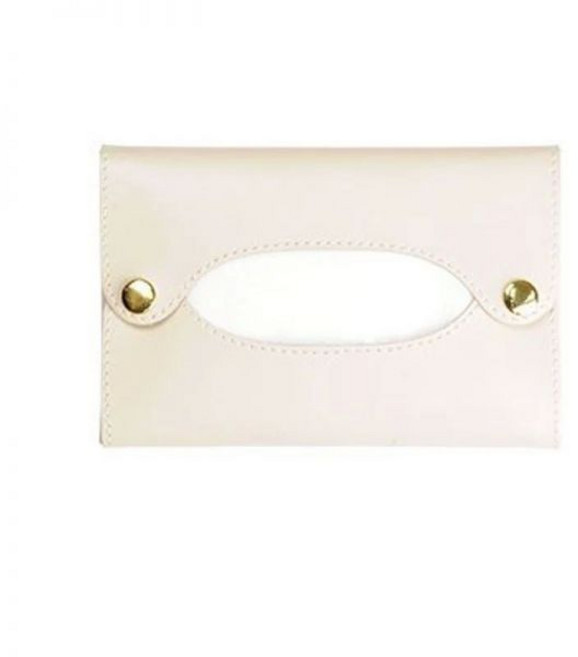 일본 스타일 간단한 가죽 티슈 가방 소형 휴대용 보관 커버 분리형 수건 정리 상자 물티슈 디펜서, 1개, White