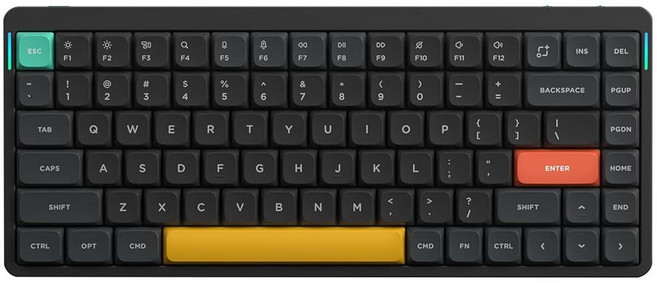 Nuphy Air75 V2 로우 프로파일 무선 기계식 키보드 핫 스왑 가능 블루투스/2.4g/USB-C 연결 지원(블랙 게이트론 알로에 스위치), 블랙