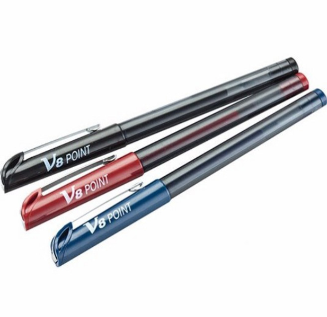 SKB 中性鋼珠筆 V8 / 0.7mm, 1個, 黑, 黑
