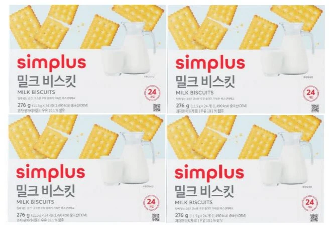 simplus 밀크비스킷, 4개, 276g - 쿠팡