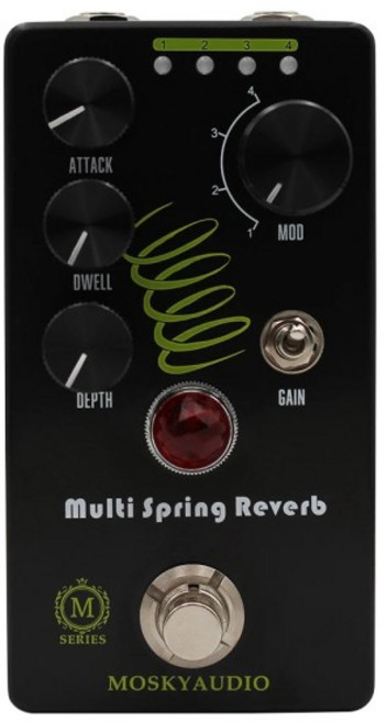 쿠쿠스토어 MOSKYaudio 멀티 스프링 리버브 기타 베이스 이펙트 페달 네 가지 모델 트루