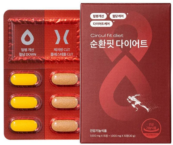 이츠스포츠 순환핏 체지방감소 혈액순환 다이어트 보조제, 1개, 30정 - 쿠팡