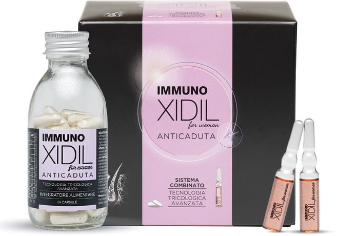 여성 탈모 복합케어 세트 60캡슐 + 15앰플 이뮤노지딜 (IMMUNO XIDIL®), 1개