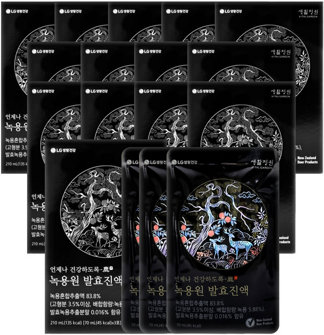 생활정원 녹용원 발효진액 시식용 42일분 녹용 건강 증진, 1세트, 2.94L