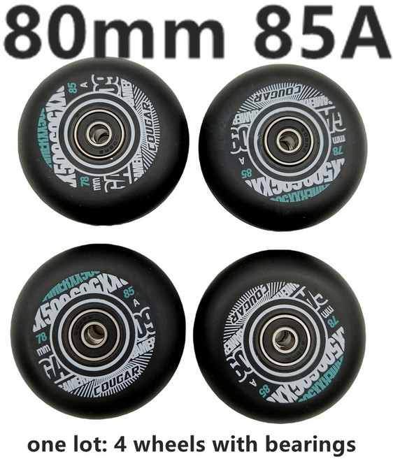 인라인 스케이트 롤러 80MM 소재 바퀴 76MM 로트 72MM, 80mm 85A, 1개