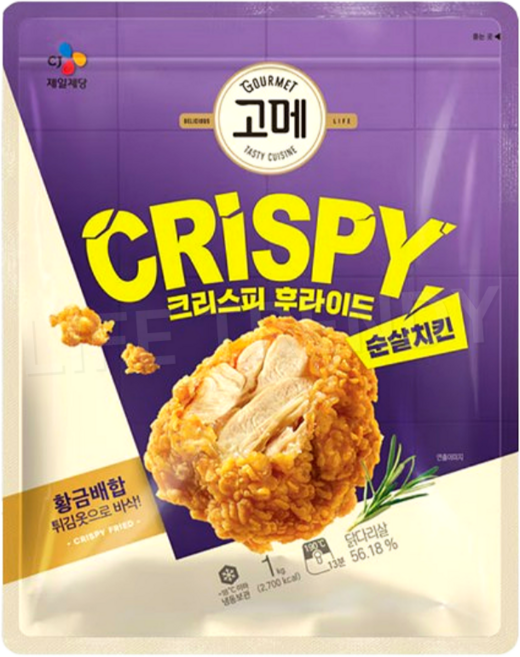 CJ 고메 크리스피 후라이드 순살치킨, 1kg, 1개