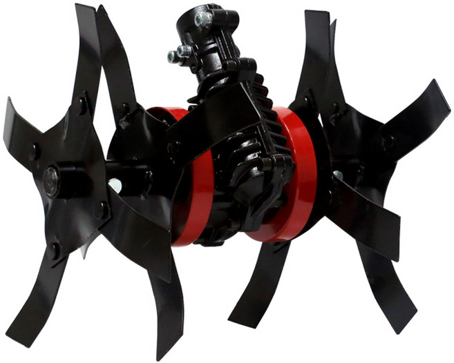 예초기 부착 관리기 텃밭 고랑 제초 잡초 로타리 소형 미니 날 기계 호미 하우스 농작물 농작, 1개