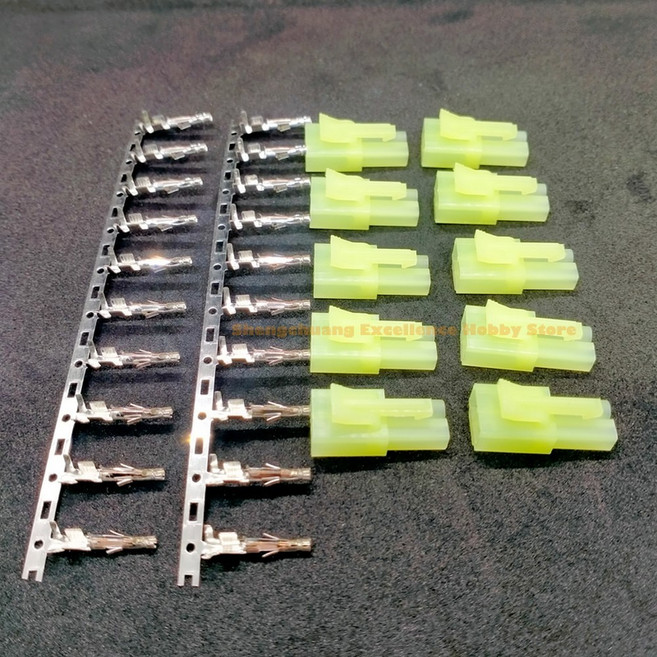 호환 RC 미니 타미야 플러그 커넥터 남성 여성용 비배선 에어소프트 배터리 연결 드론 배터리용, 10pcs Male