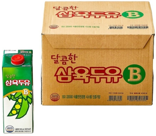 삼육 삼육두유 달콤한 B, 950ml, 12개