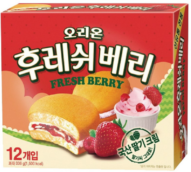 오리온 후레쉬베리, 336g, 1개