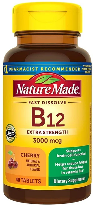 네이처메이드 비타민 B12 3000mcg, 40정, 1개 - 쿠팡