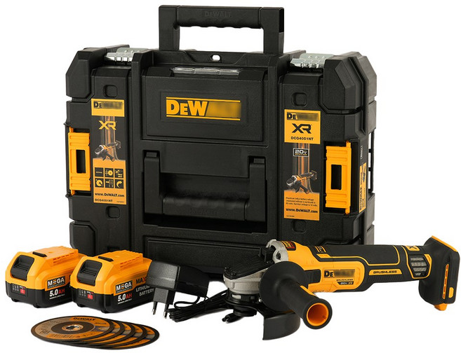 디월트 20V 충전 무선 전동 그라인더 핸드 DCG4051 호환 베터리 5.0ah 2개 세트, 1개