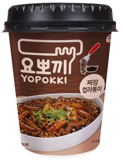 요뽀끼 짜장 컵라볶이 145g x 16개입 간편식