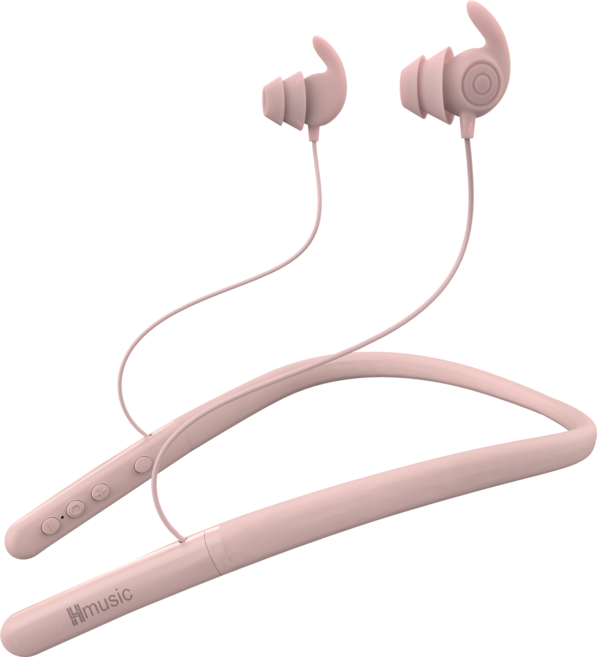 Hmusic 소음 차단 넥밴드형 무선 블루투스 수면 이어폰 HS88, 핑크