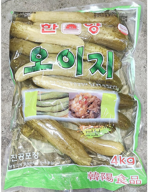 새콤달콤 오이절임 업소용 식재료 오이지 냉장(4kgx3), 3개, 4kg