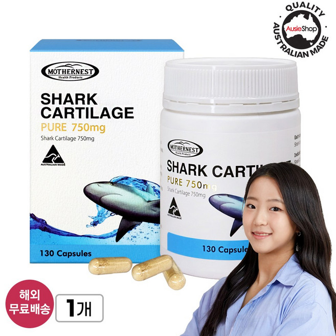 [호주] 마더네스트 상어연골 750mg 130정 관절 건강 정품 (27년 10월), 1개