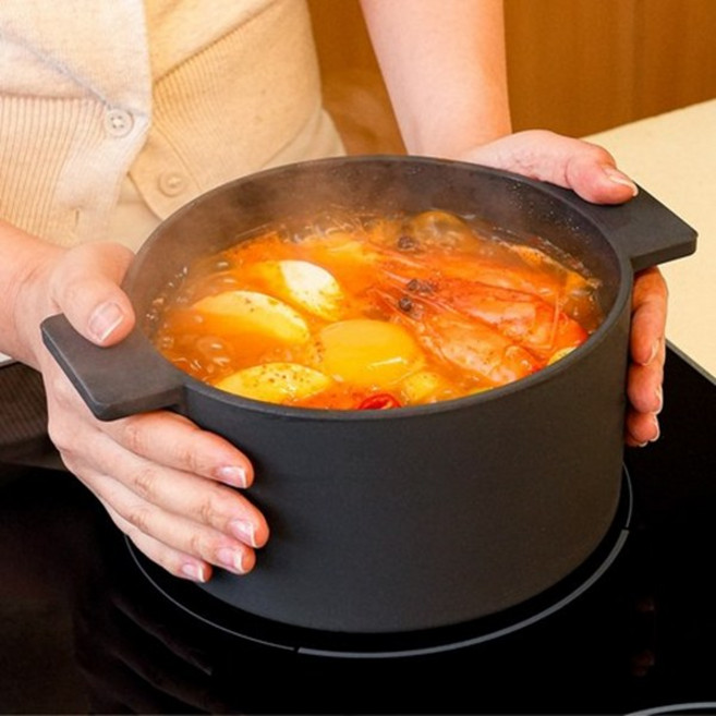 실리쿤 실리콘 올팟 만능 인덕션 전용 냄비 / 찜 찌개 저당밥솥 수육 멀티 쿠커, 차콜그레이, 1개, 16cm