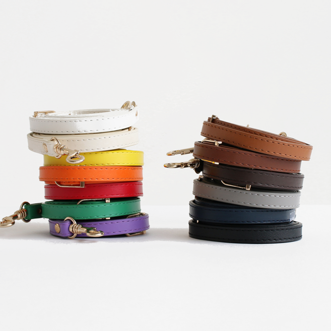 카키모바일 가죽 크로스 백 줄 스트랩 케이스 가방 끈 부자재, 옐로우, 2개