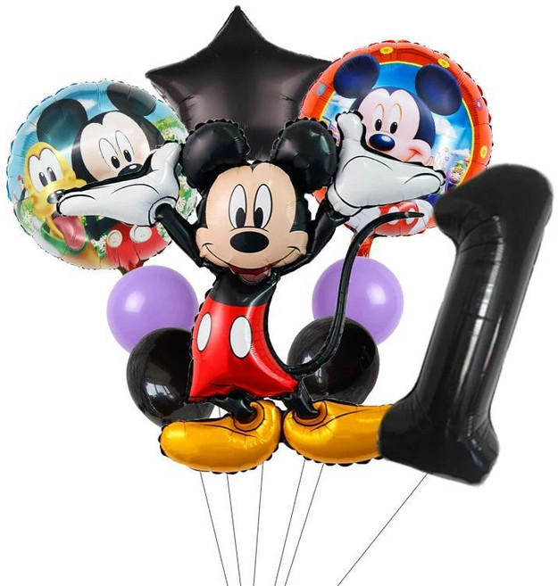 미키 미니 마우스 호일 풍선 생일 파티 크리스마스 장식 공기 샤워, 11. 1 set