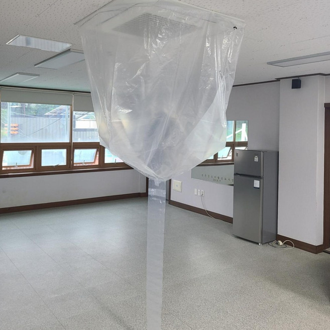 일회용 셀프에어컨 청소 DIY 천장형 에어컨 가대 투명 3.4M, 꽈배기압축분무기, 1개, 3.4L