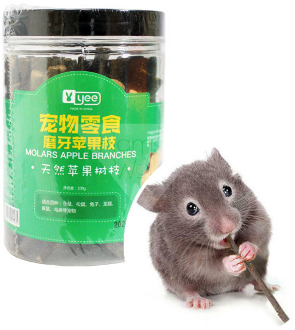 YEE 사과나무 이갈이 100g /햄스터 토끼 소동물 이갈이, 1개