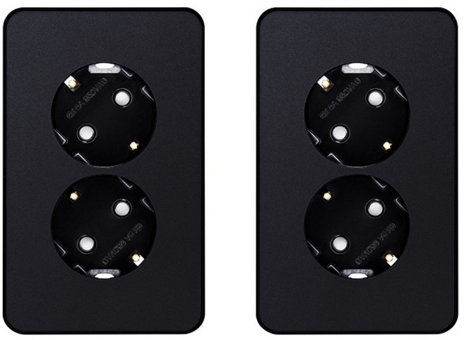 제일전기공업 디아트플러스 메탈블랙 매입콘센트 2구, 2개