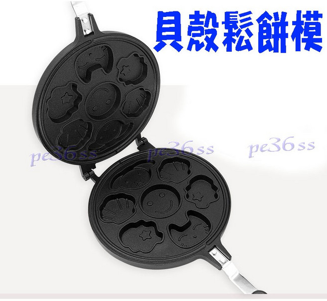 「尚宏」鬆餅烤盤 雞蛋糕烤盤, 1個, 貝殼鬆餅模,無