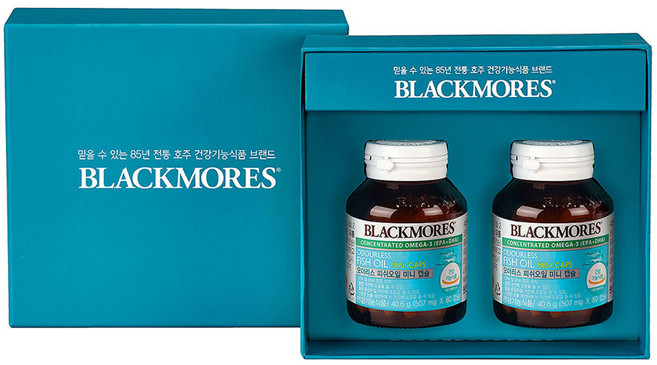 블랙모어스 오더리스피쉬오일 미니캡슐선물세트, 1개, 80정