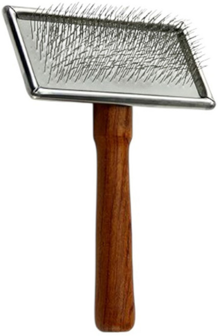 마단 슬리커브러쉬 Medium M3-M 엉킨털제거빗 털제거빗 강아지빗 고양이빗, 1개, 나무손잡이